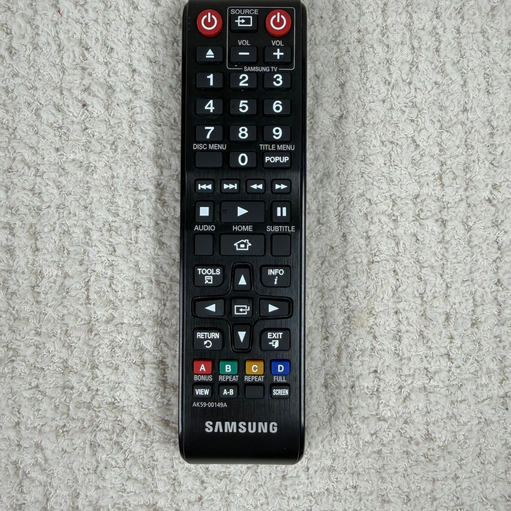 Samsung AK59-00149A Remote Control Blu-ray‎ DVD Player Genuine OEM Black